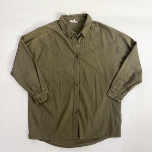 Olive Oversized Button Down. Size S. Fits like a M/L